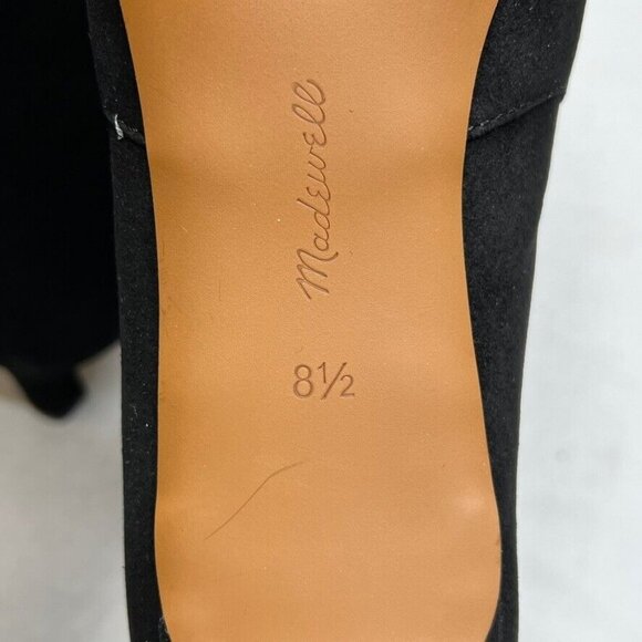 Madewell Womens $198 The Dimes Kitten Heel Boot Size 8.5 NR863 Suede Black - Picture 6 of 11
